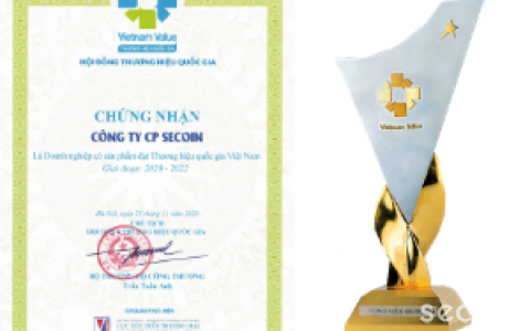 Secoin tiếp tục vinh dự được Chính Phủ công nhận Thương hiệu Quốc Gia 2020 - 2022